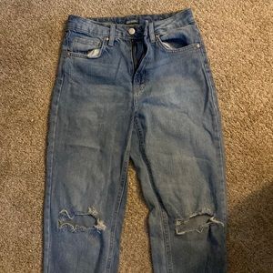 Target mom jeans, brand new, medium washed